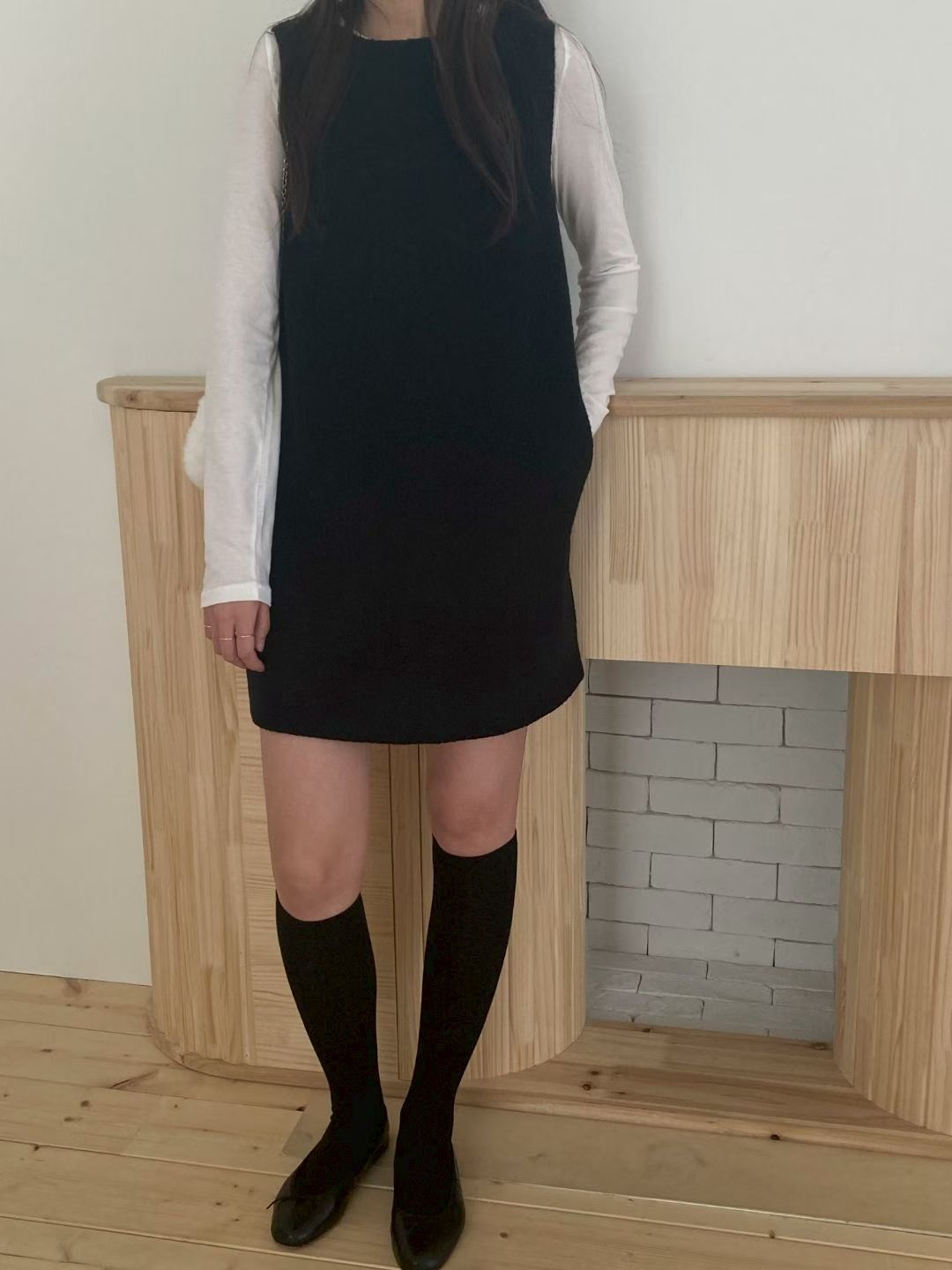 Wool boucle onepiece-2col