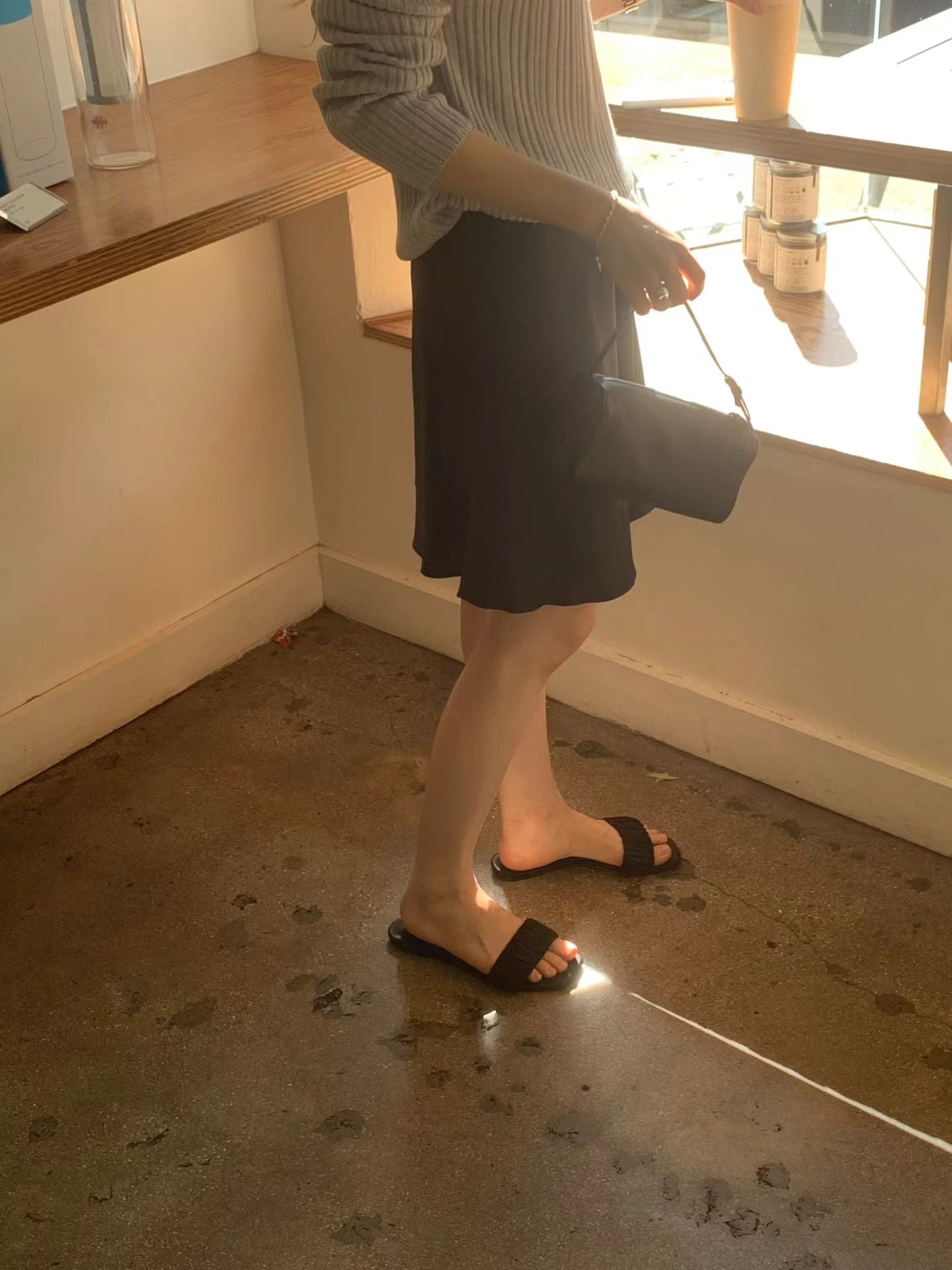 Ounce v neck rib knit-3col