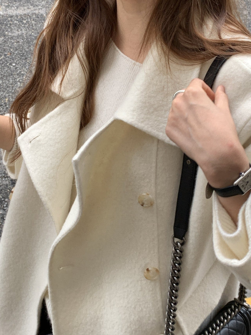 Ellen double handmade coat-2col