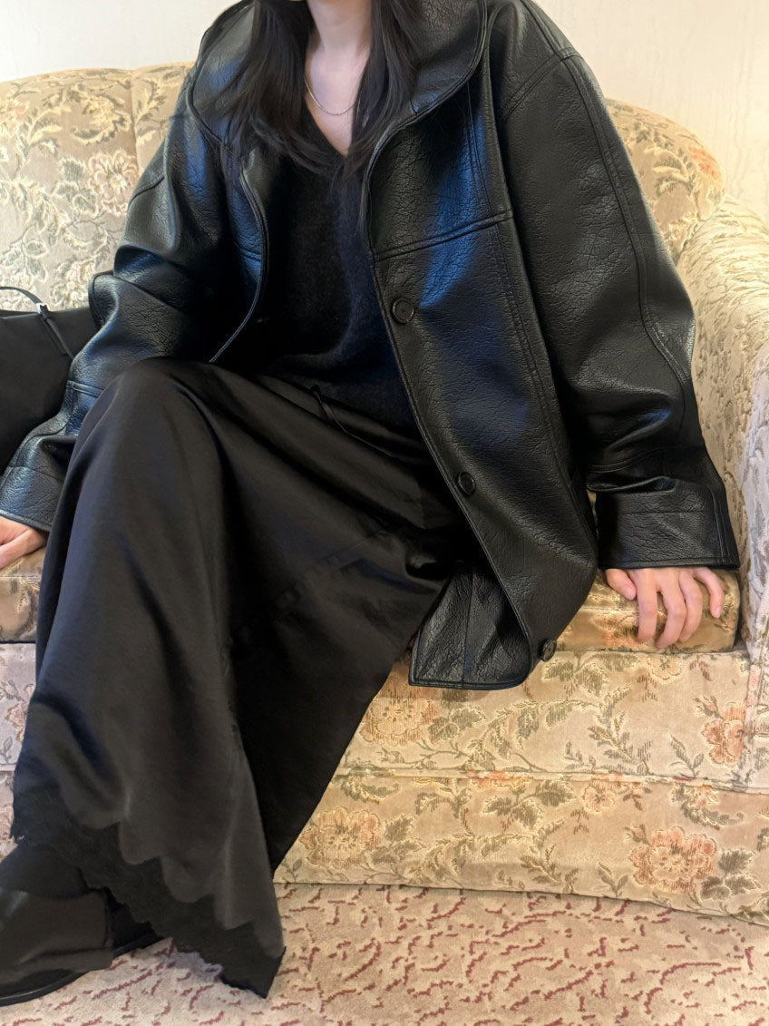 half-leather jacket