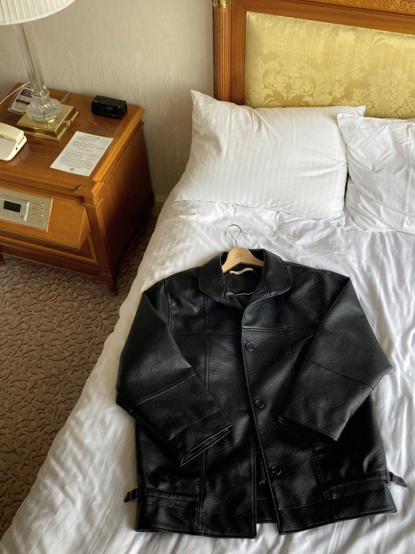 half-leather jacket