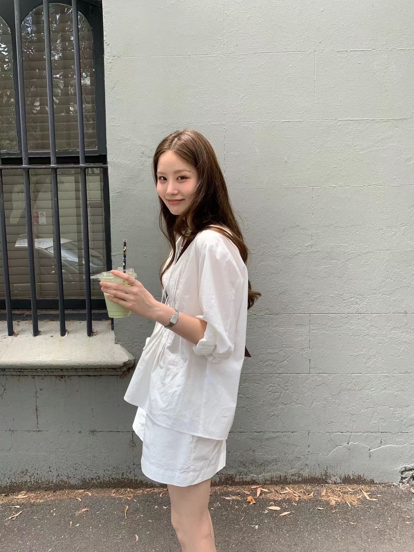 即納 Ounce kity pintuck blouse