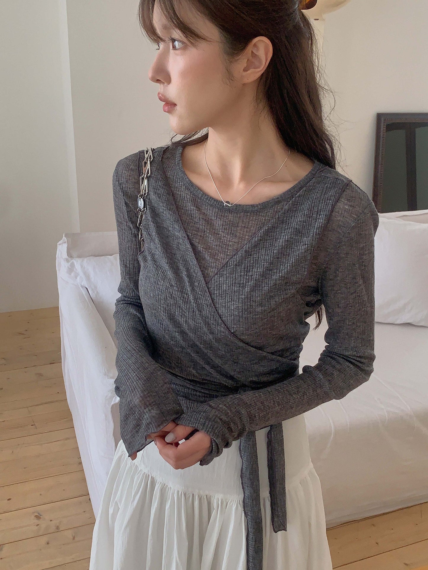 Sophie wrap vest&T set-3col