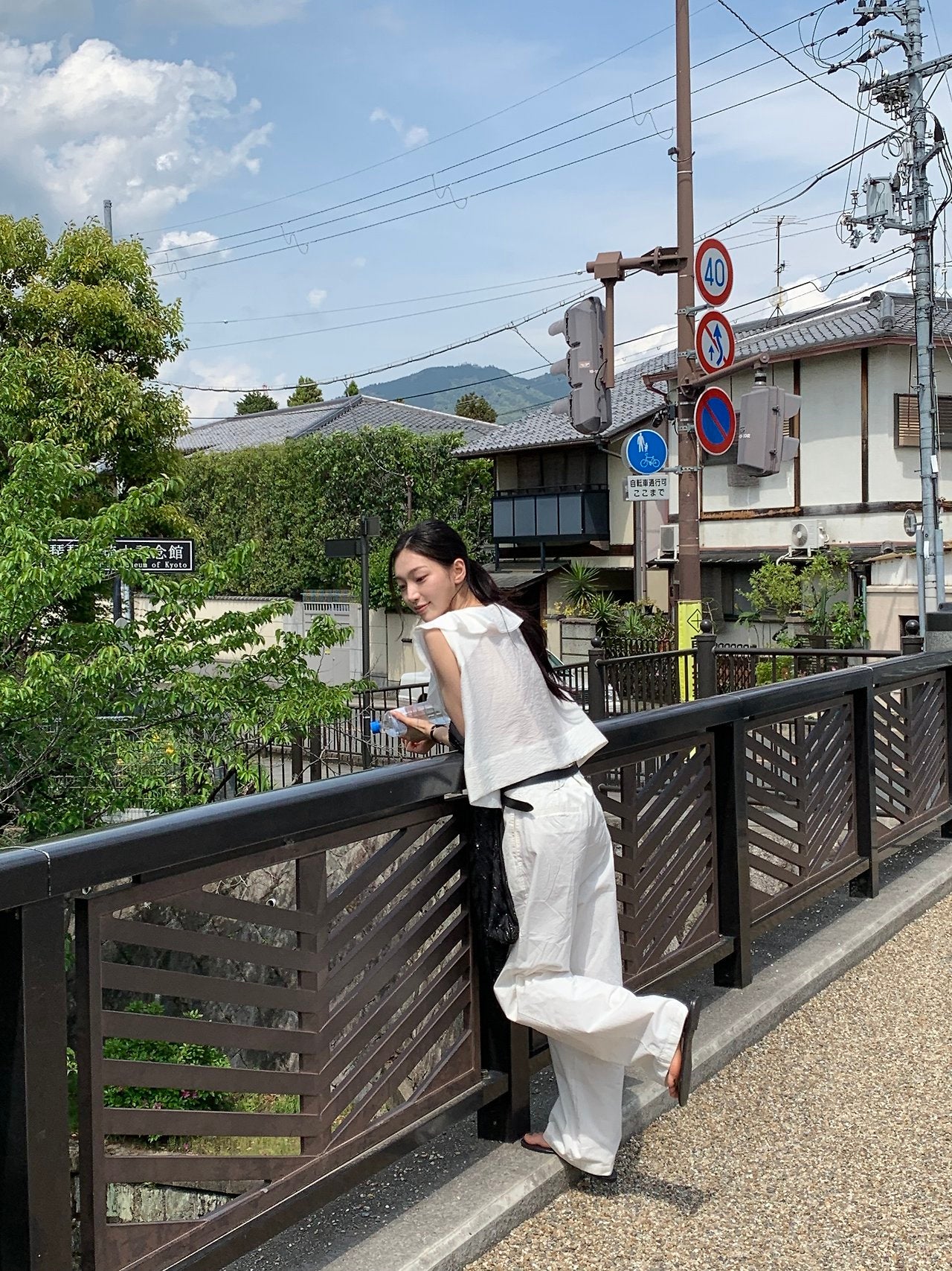 Lua ribbon frill blouse