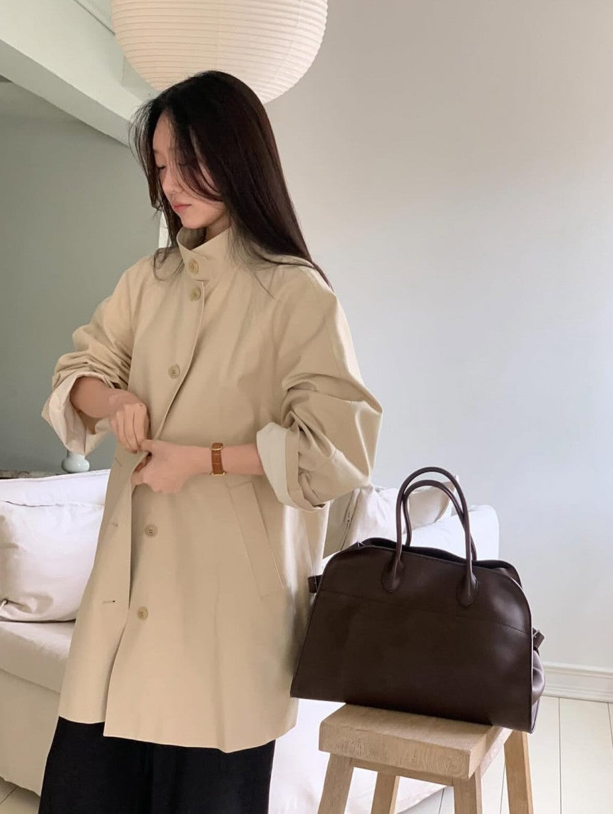 meli high-neck trench-2col