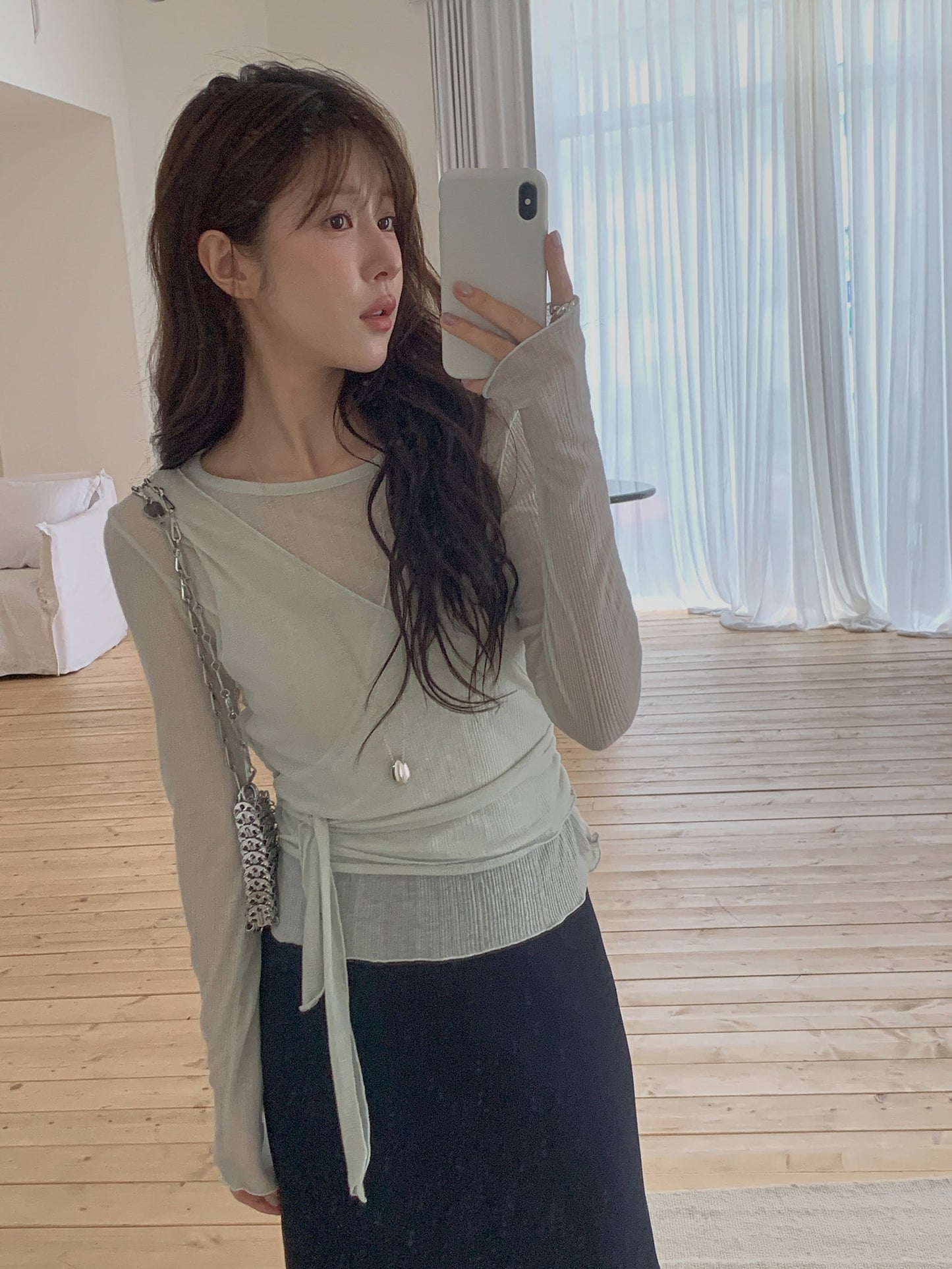 Sophie wrap vest&T set-3col