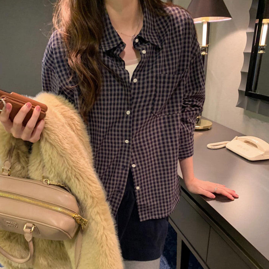 Seattle check shirt-2col