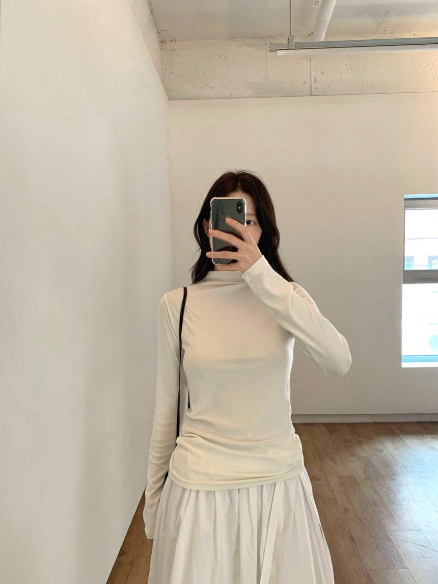 haus vanilla half neck T-3col