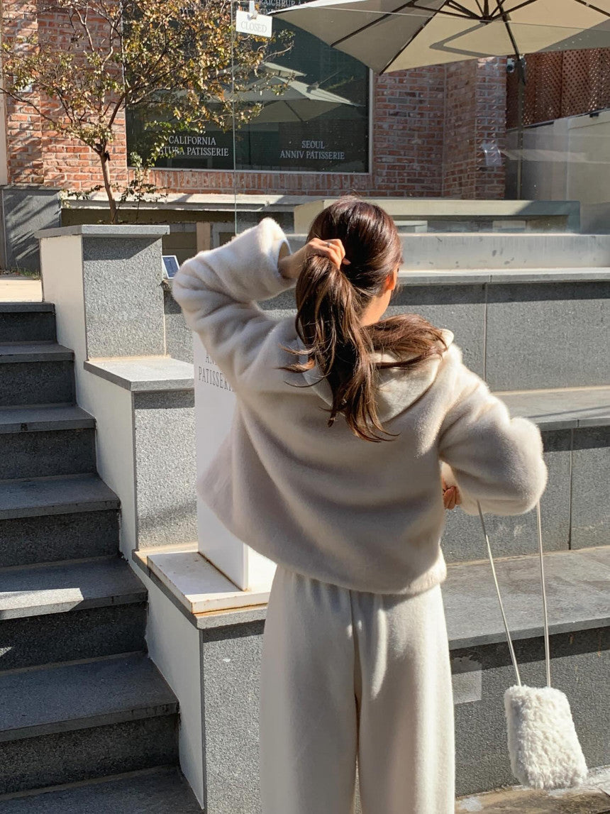 liter sand mink fur jacket-2col