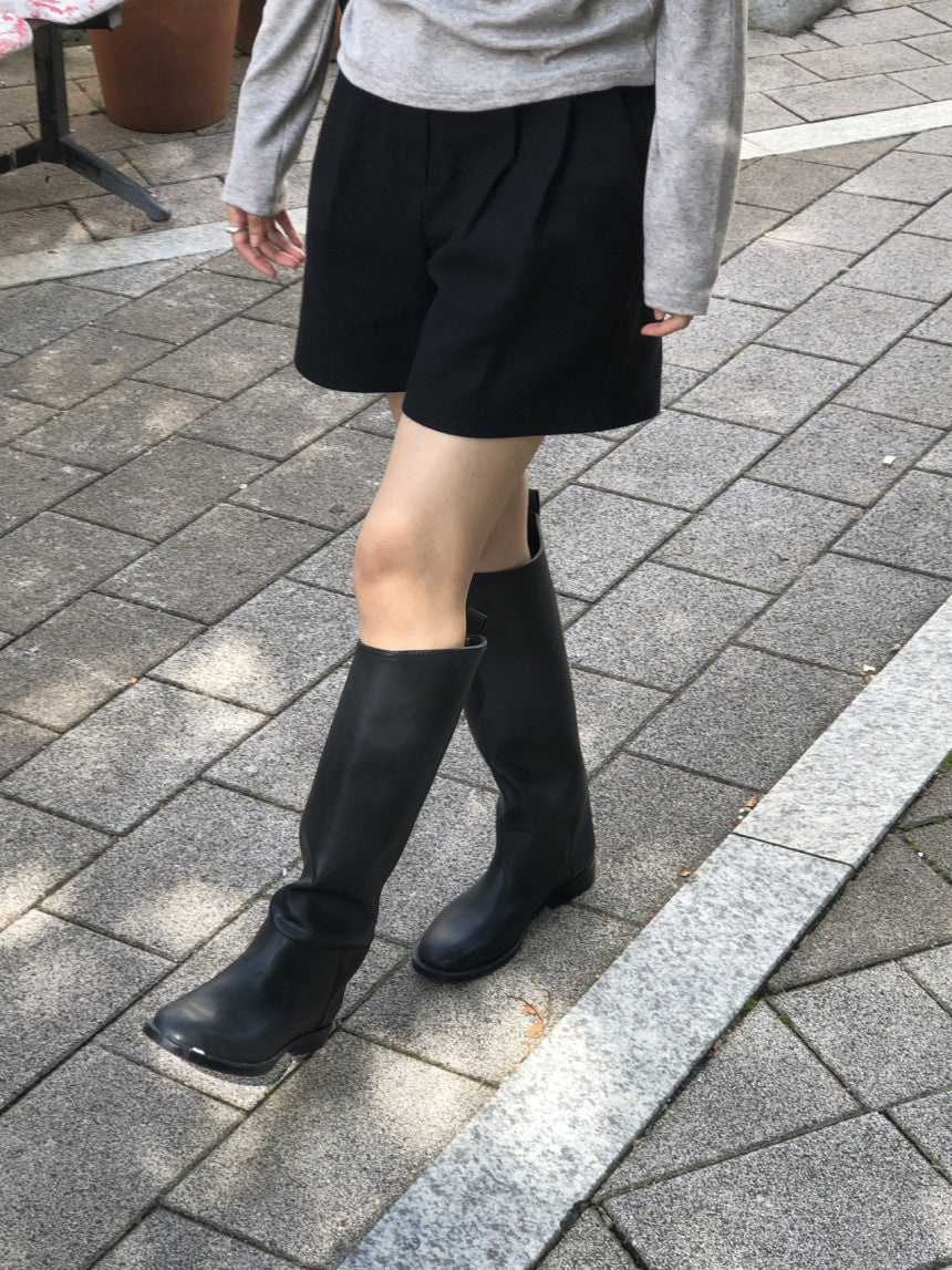 Eloy wool half pants-2col