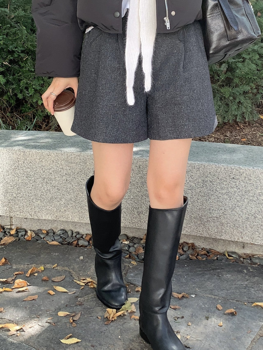 Eloy wool half pants-2col