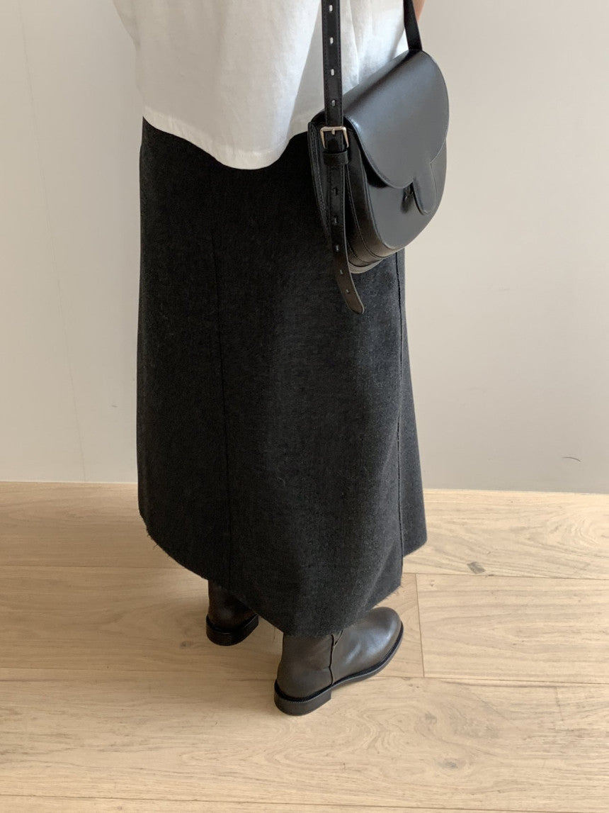 Mone wool flare skirt-2col