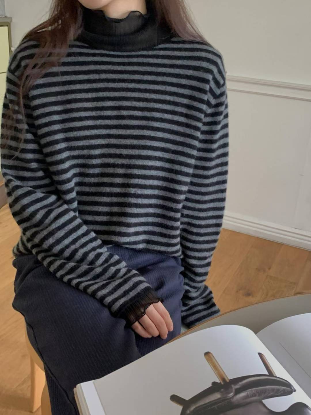 cash boat neck s.t knit-3col