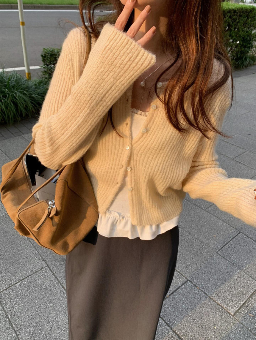 Raul rib cardigan-3col