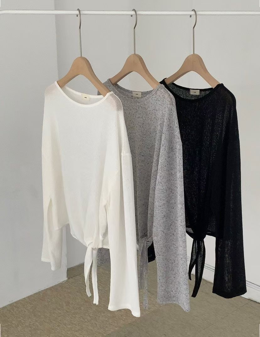 linen bow T-3col