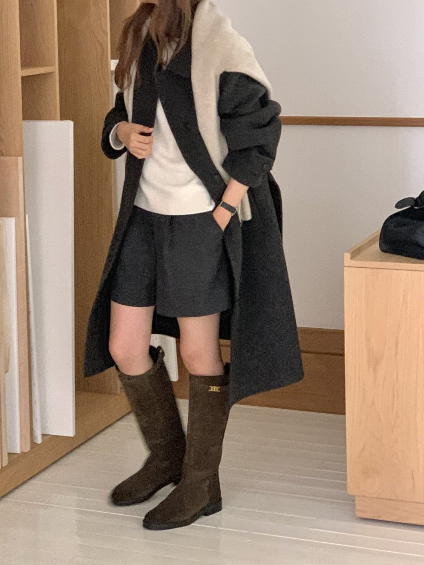 Serin shetland hadmade coat-2col