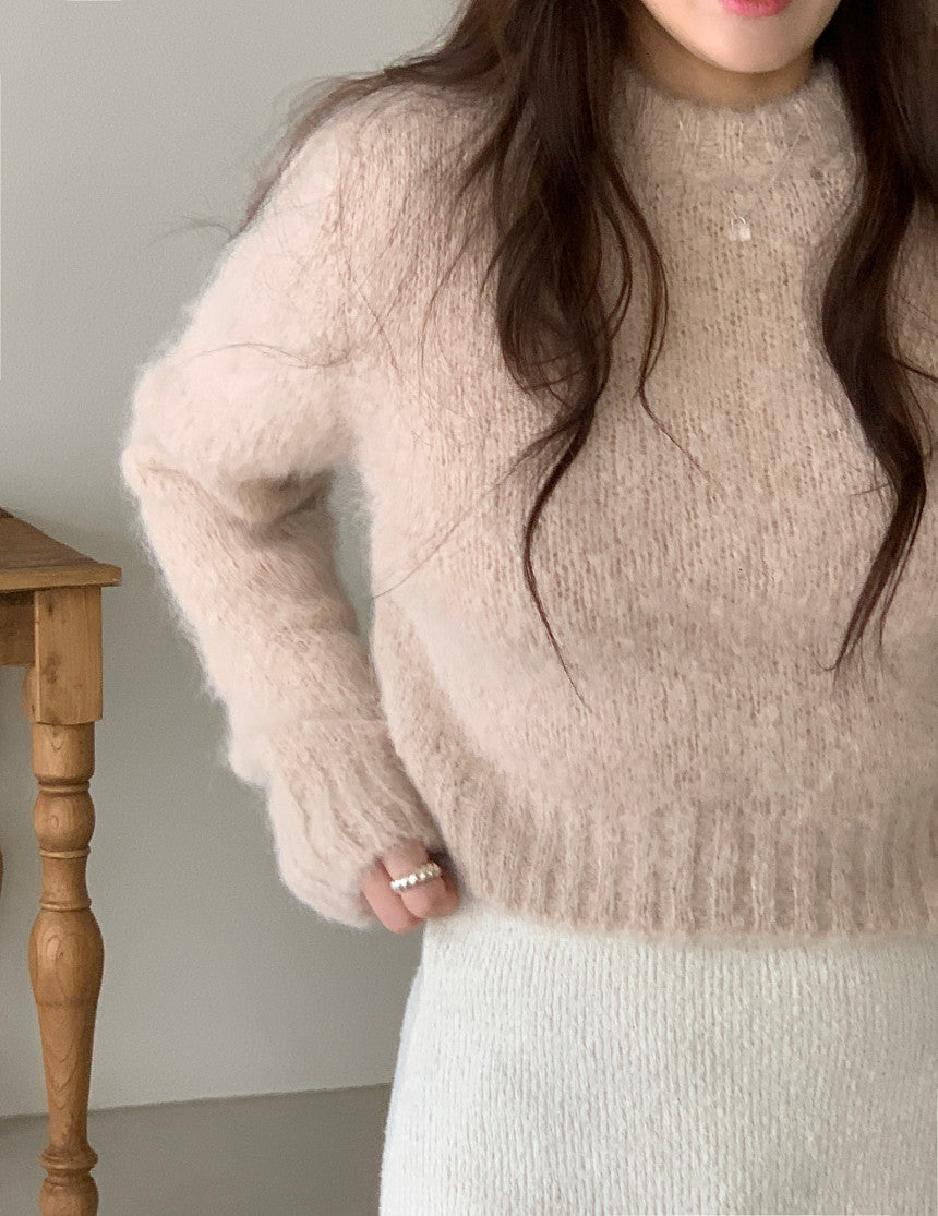 beige即納 Move alpaca knit-4col