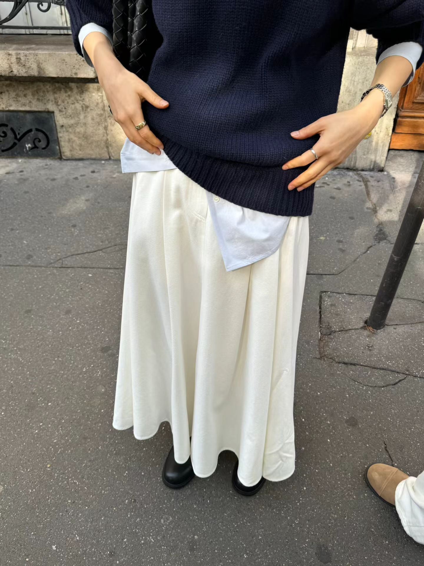 Ounce ron v neck knit-2col