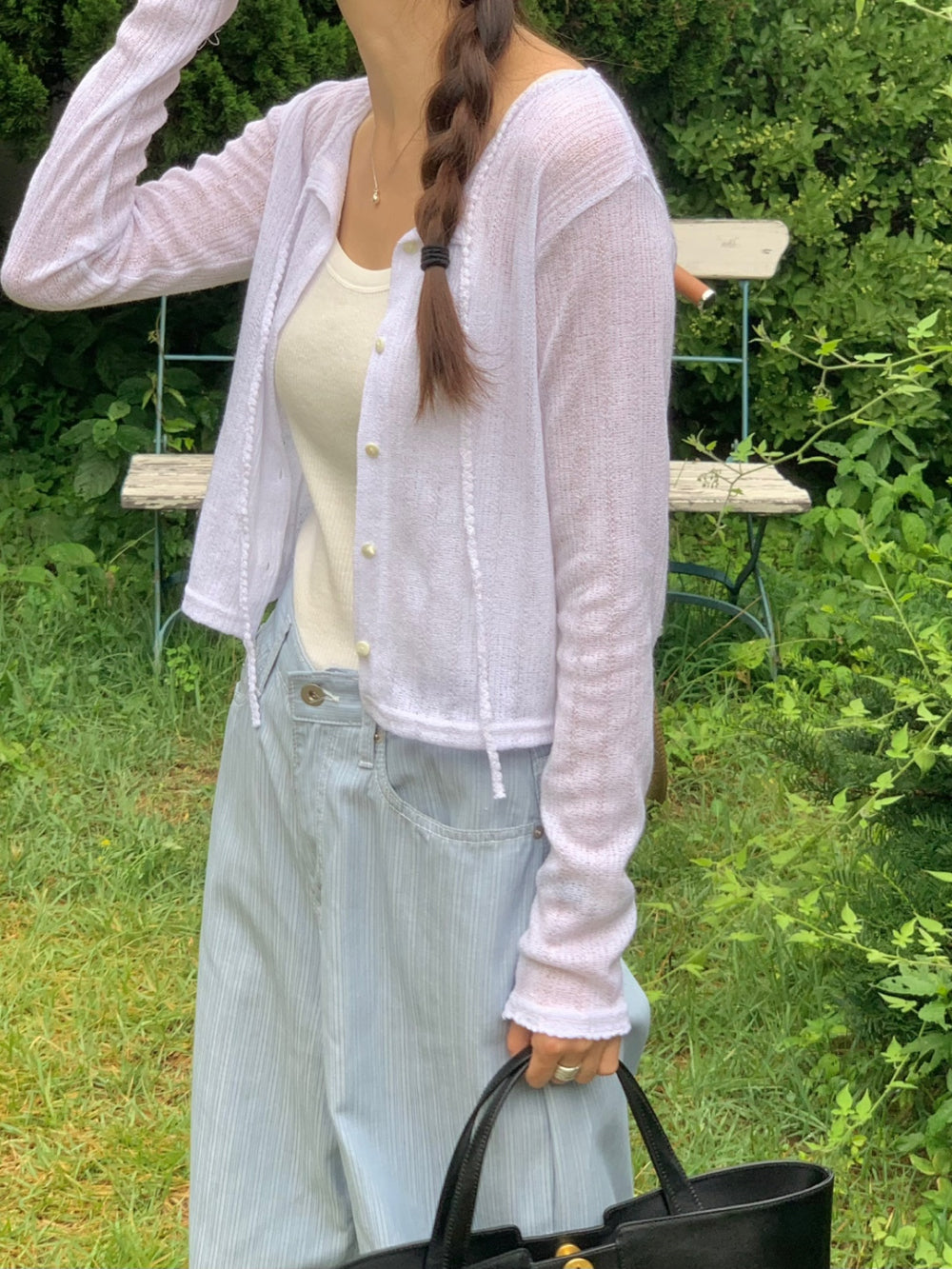 fuzzy cardigan-3col