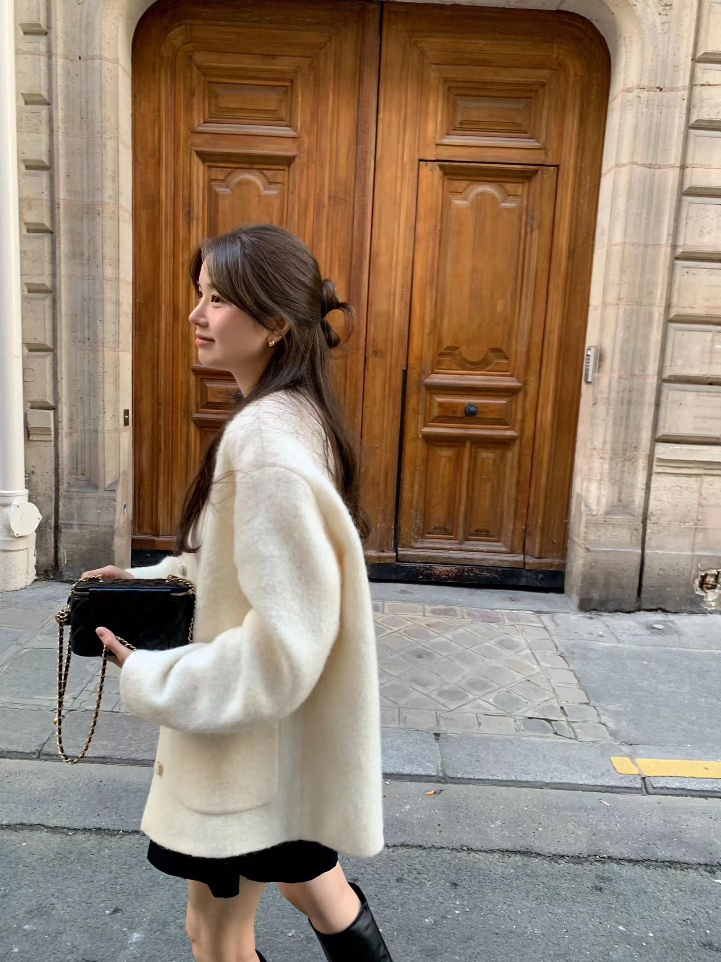 Ounce ven alpaca half coat