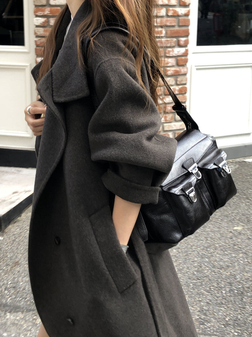 Noel high neck handmade coat-2col