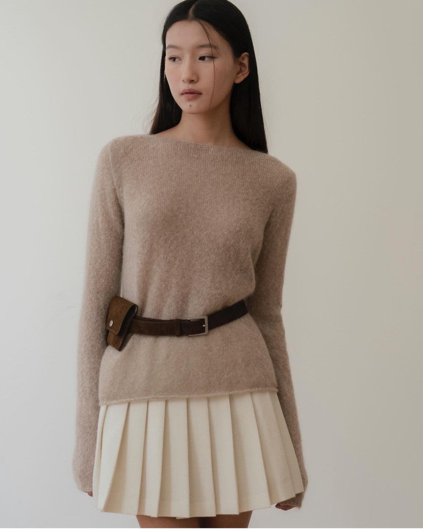 classic wool skirt-3col