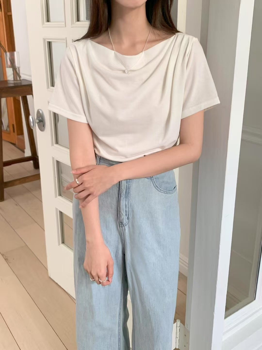 Summer jenny drape half T-5col