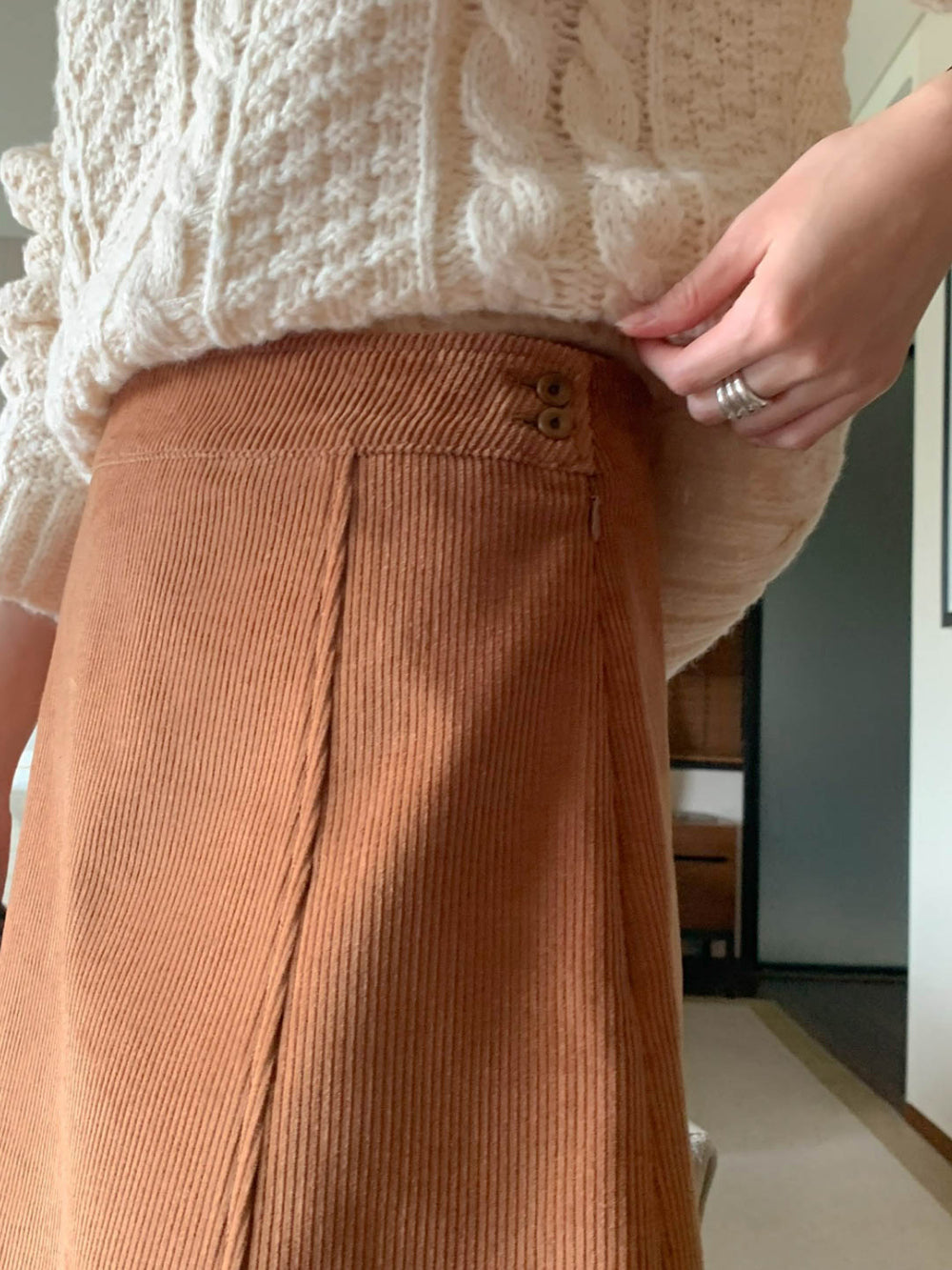 Glory corduroy skirt-3col