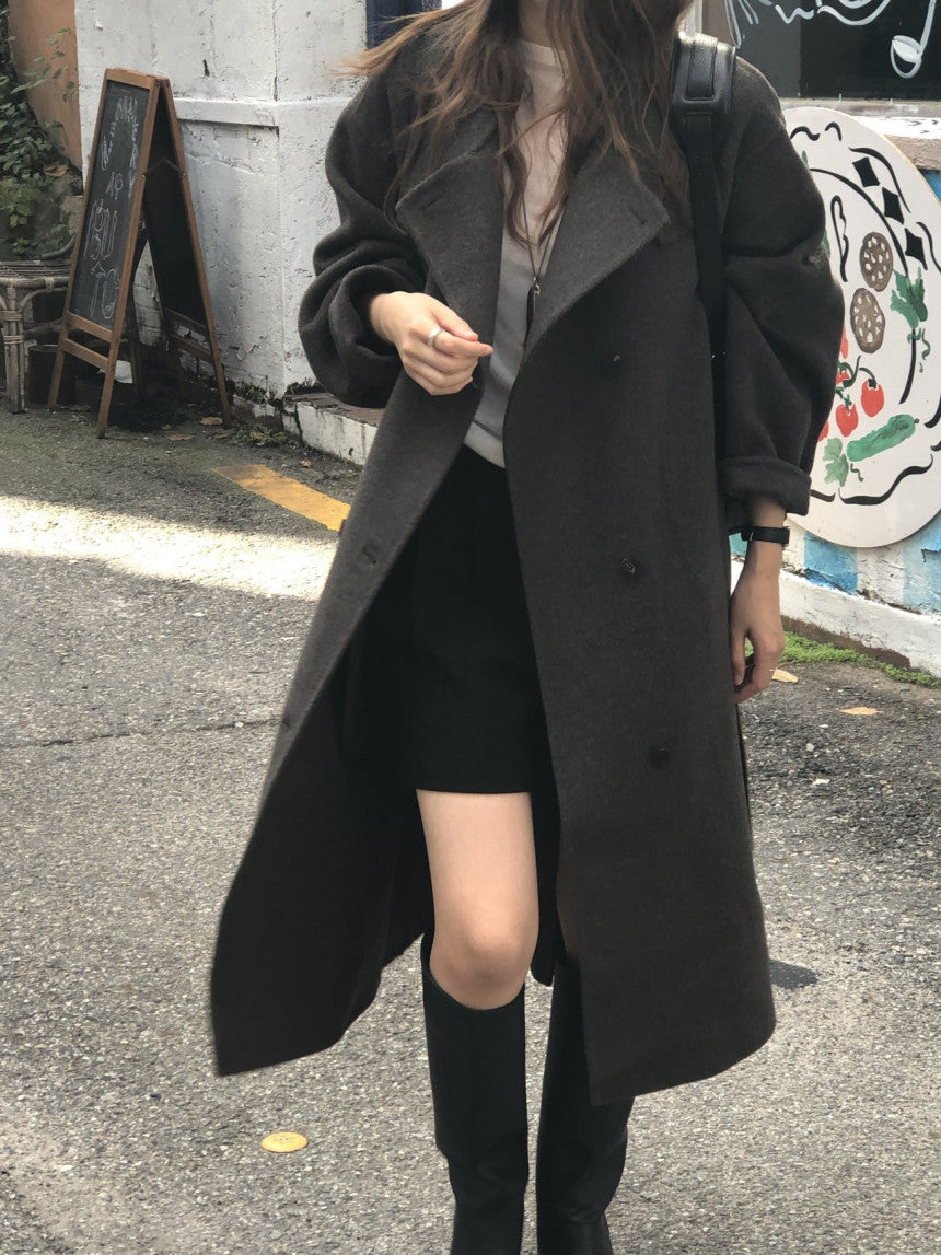 Noel high neck handmade coat-2col