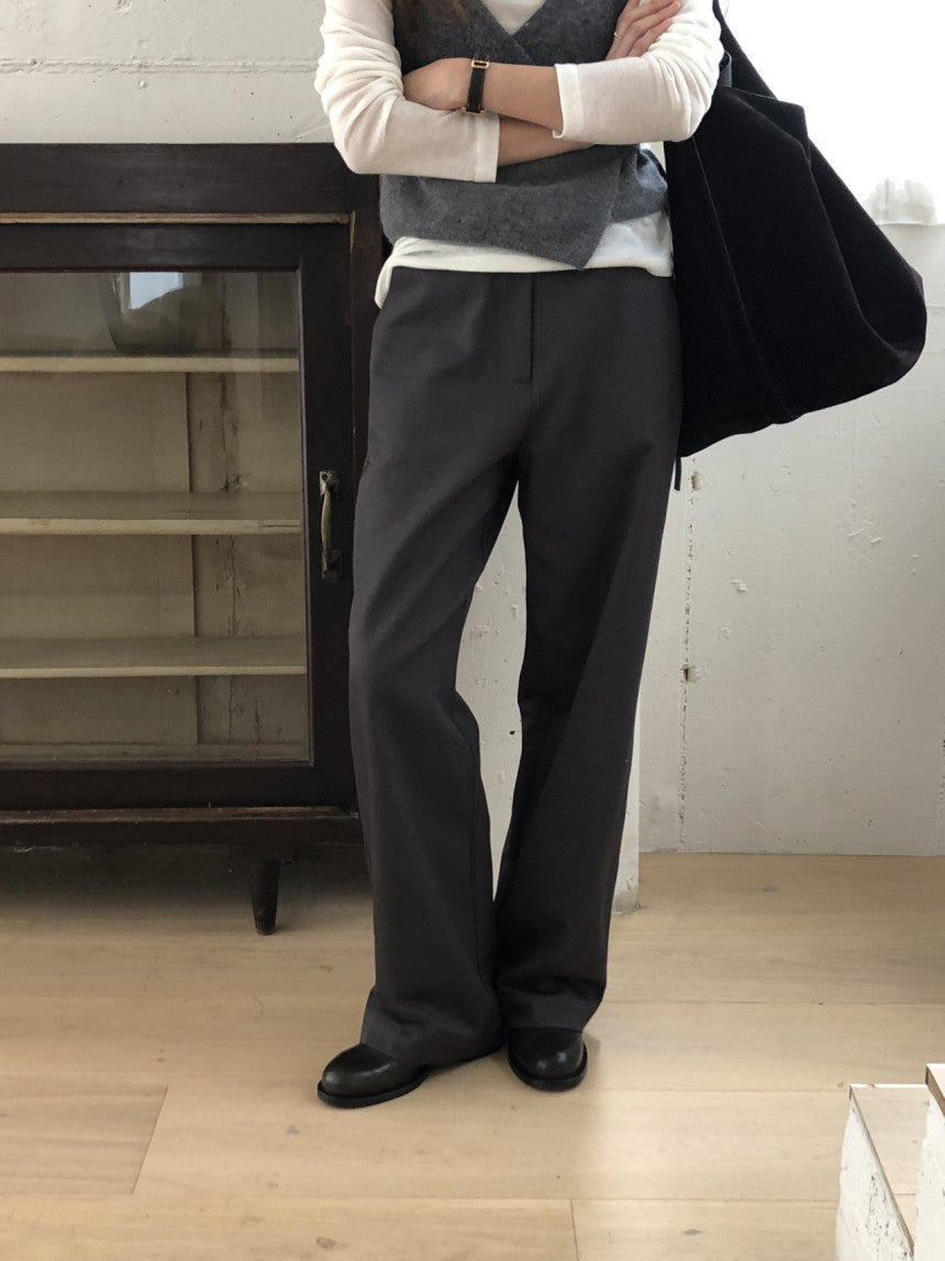 Beline brushed rayon cotton pants-2col