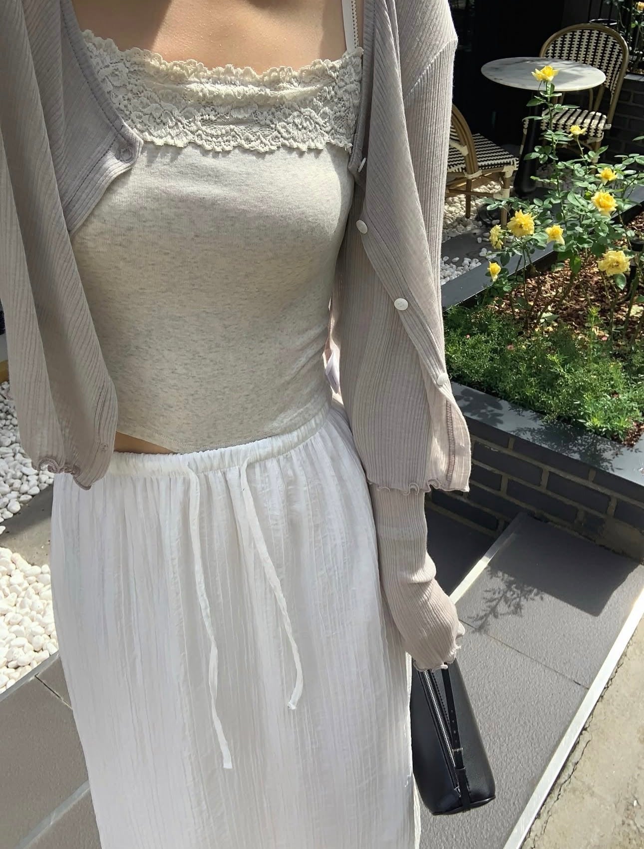 liter pomy shiny wrinkle skirt-2col