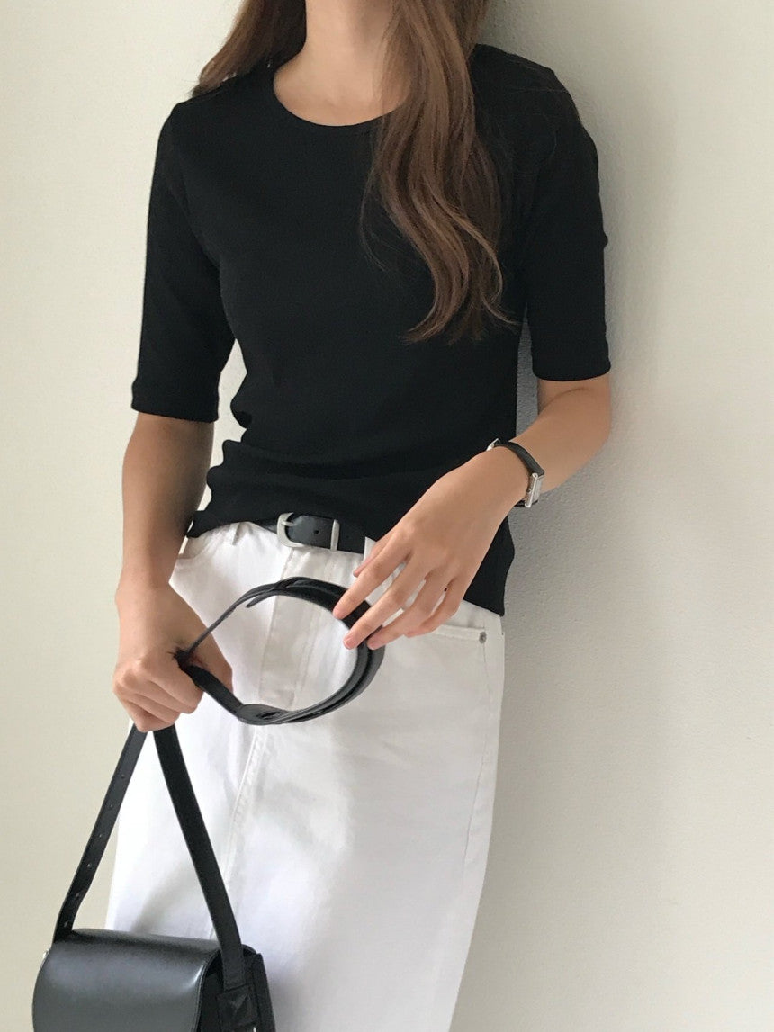 Merry round neck T-3col