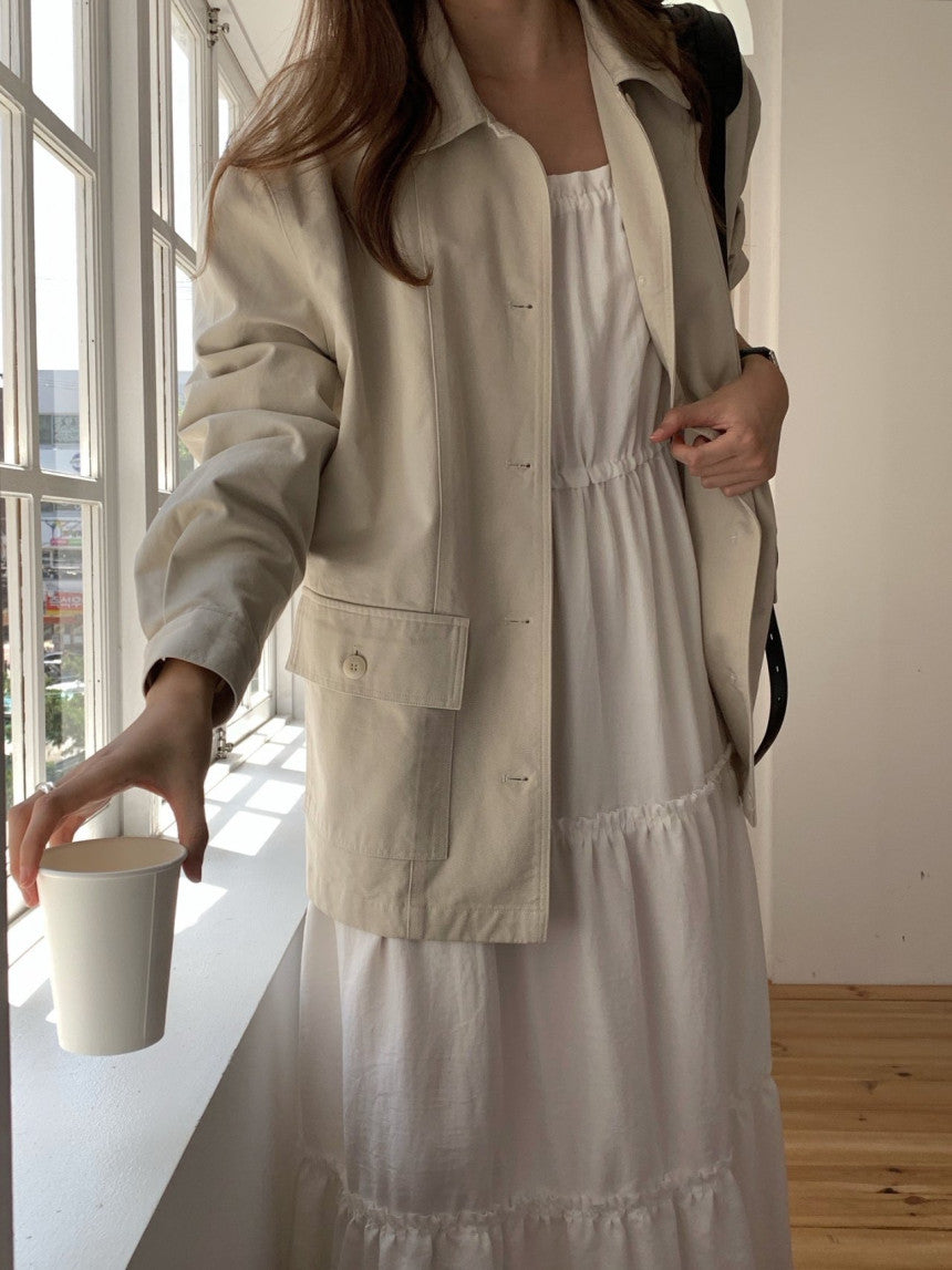 Glebe cotton bomber jacket-2col