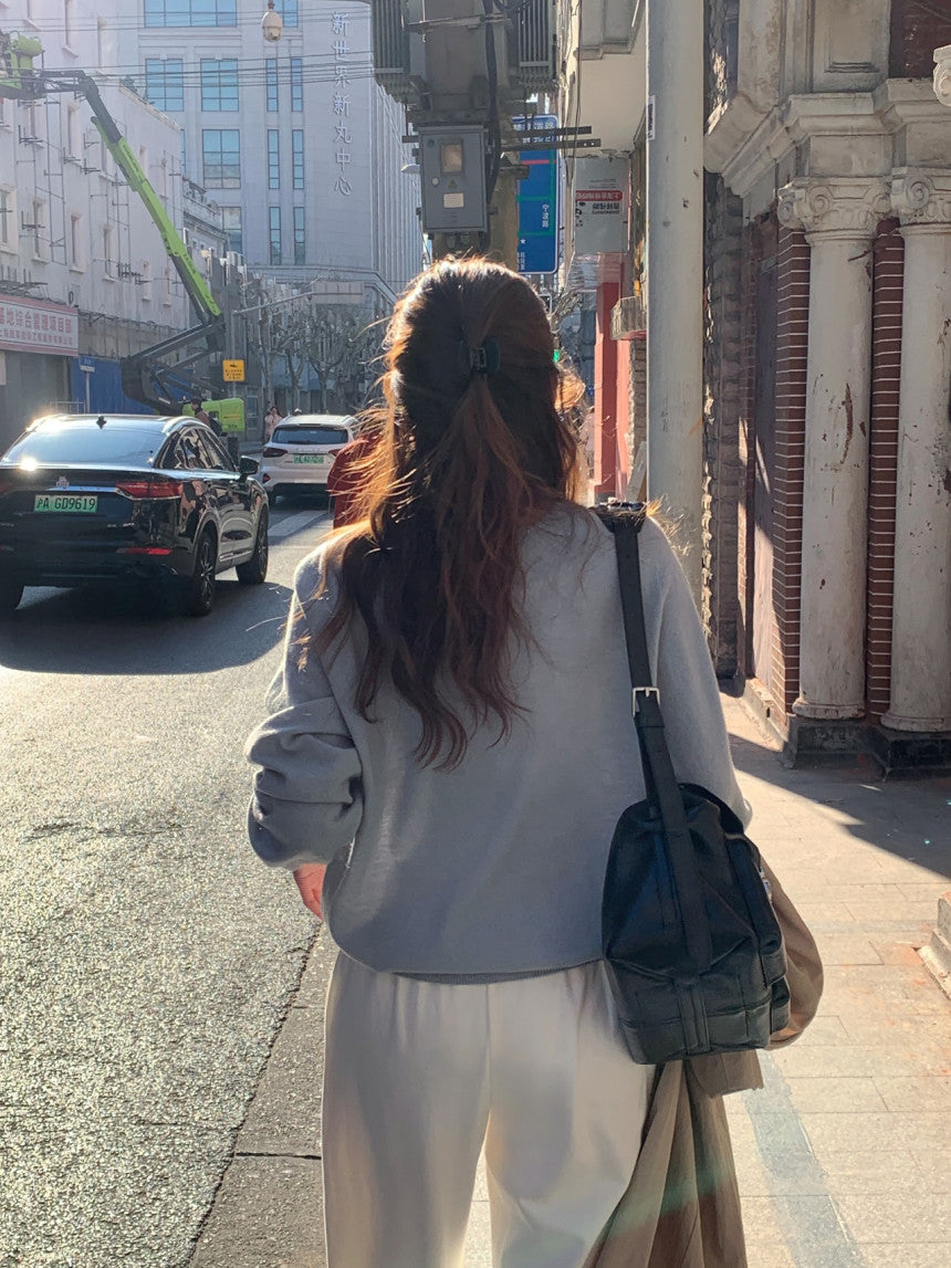 Adele wholegar cash v-neck knit-5col