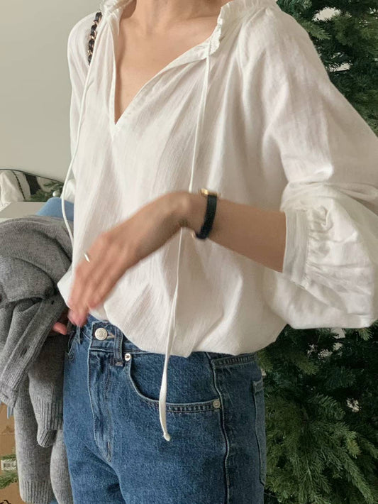 Ounce peach frill blouse