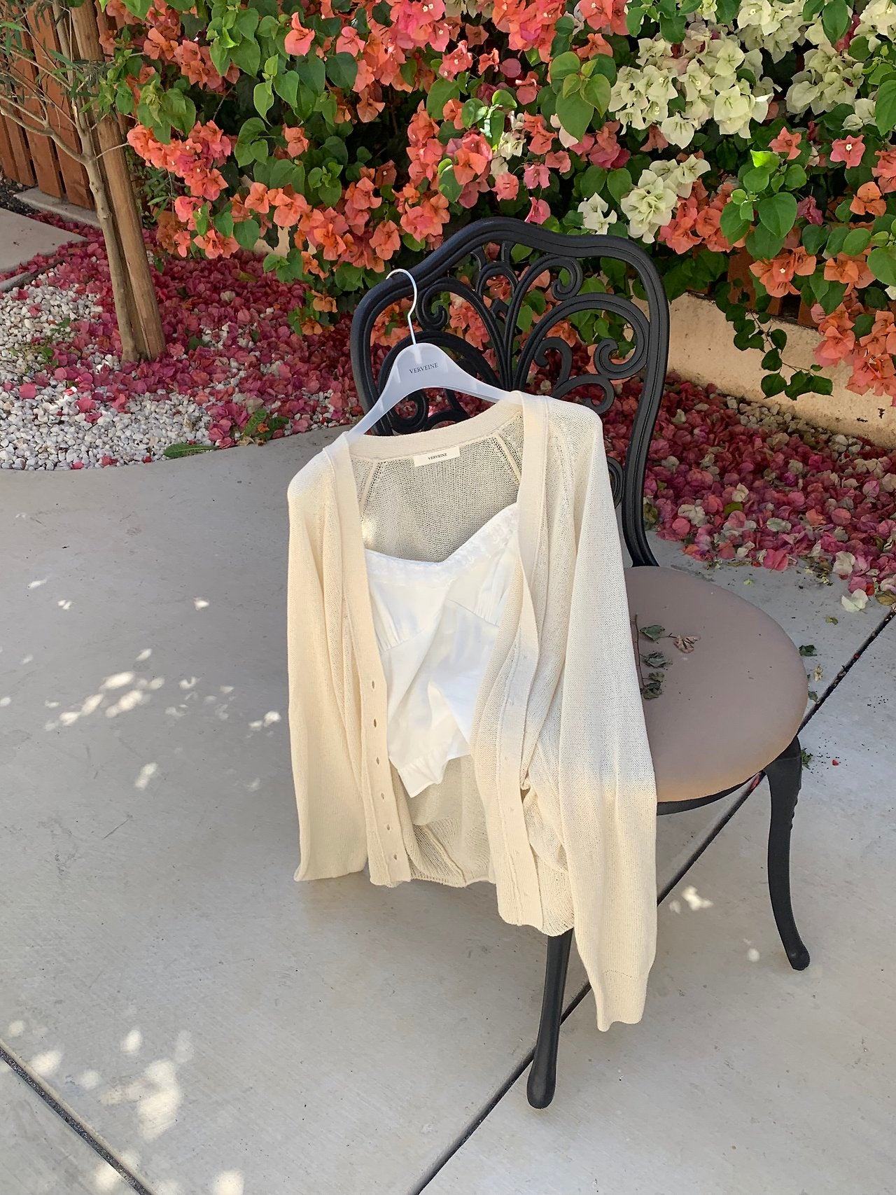 cream即納 Vera summer V-neck cardigan-2col