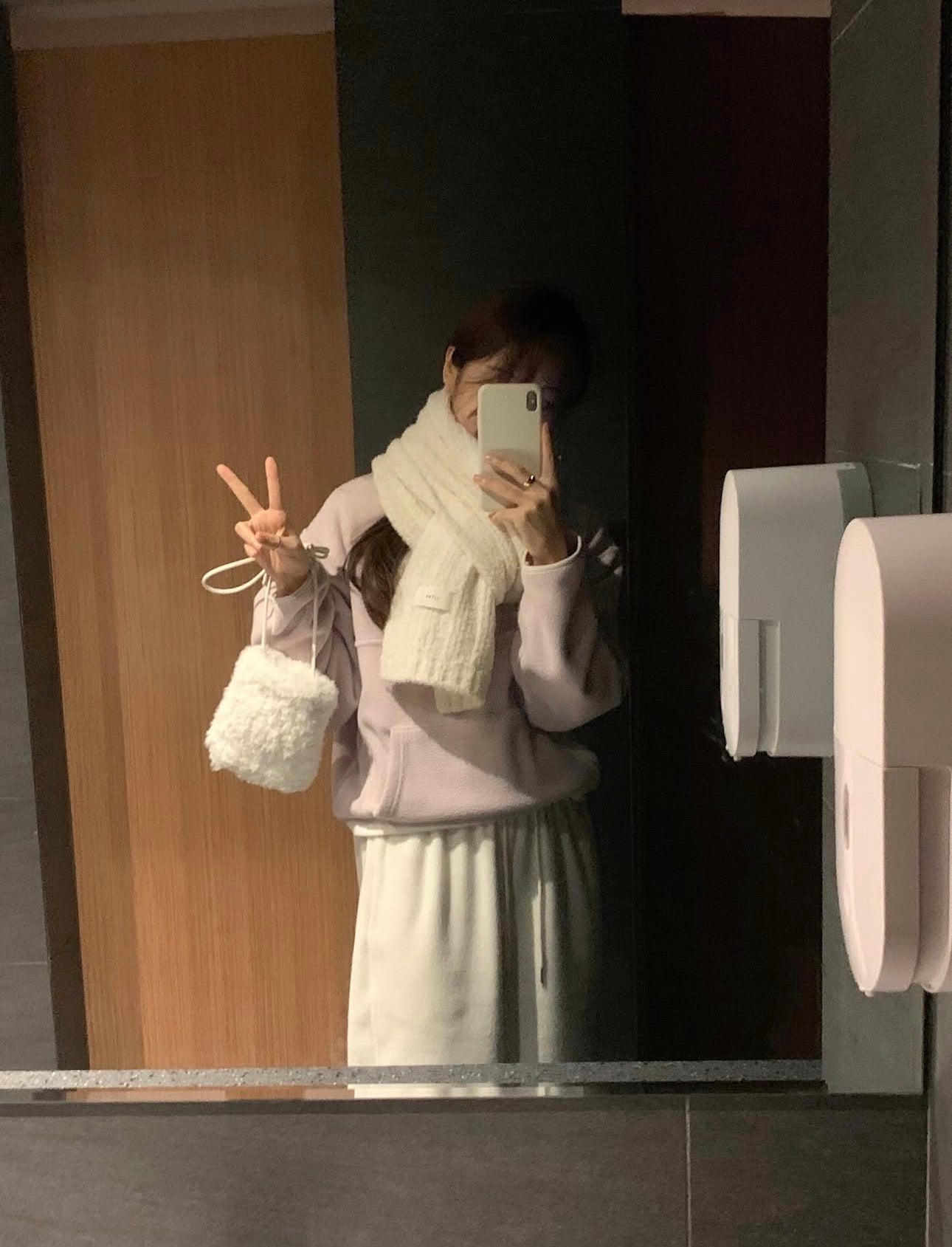 liter snow 2way fleece straight pants-2col