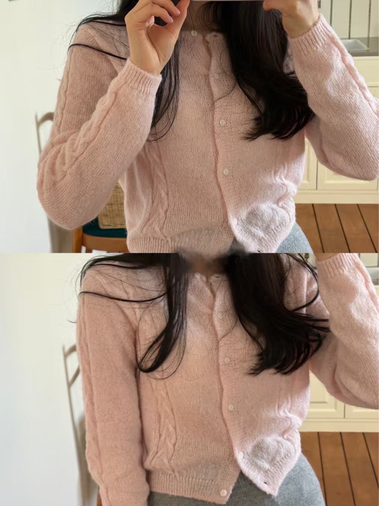 Kitty alpaca twisted cardigan-3col