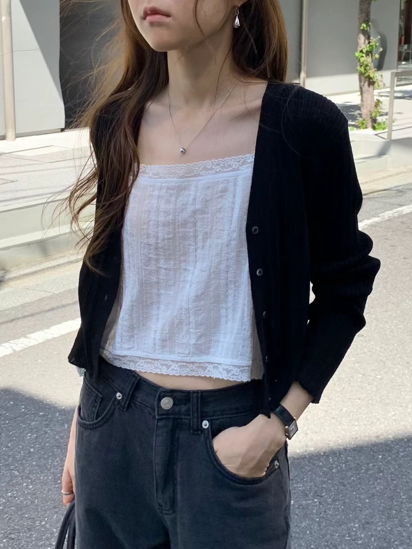 Ounce summer black washing denim