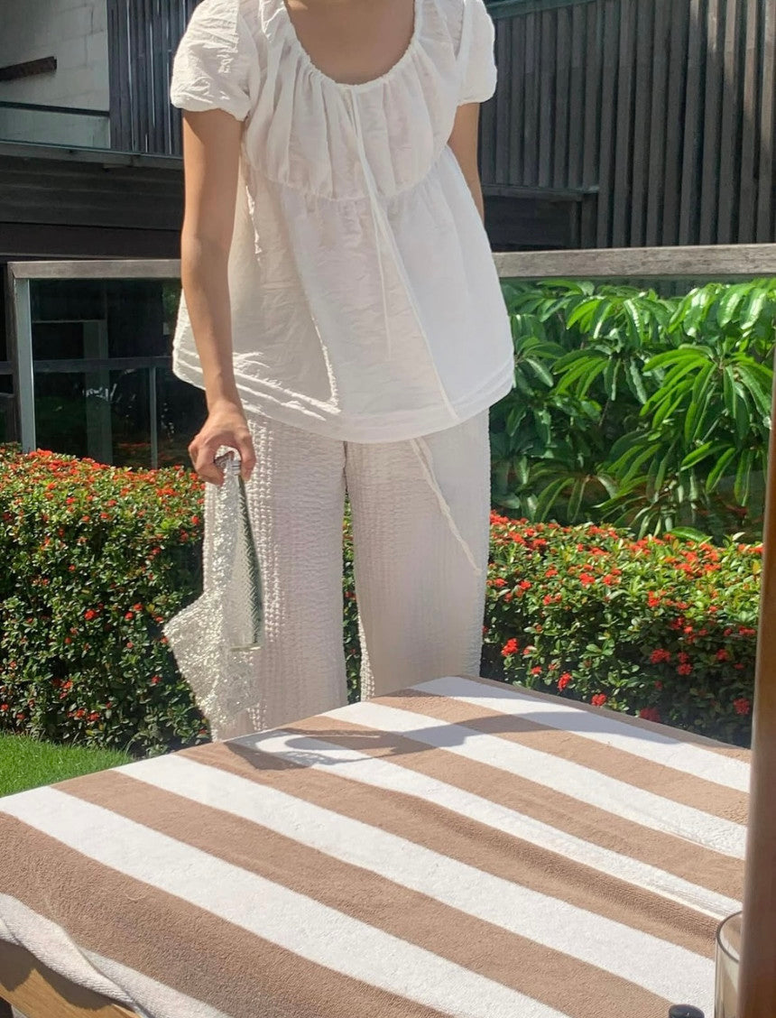 liter niece wrinkle pants-2col