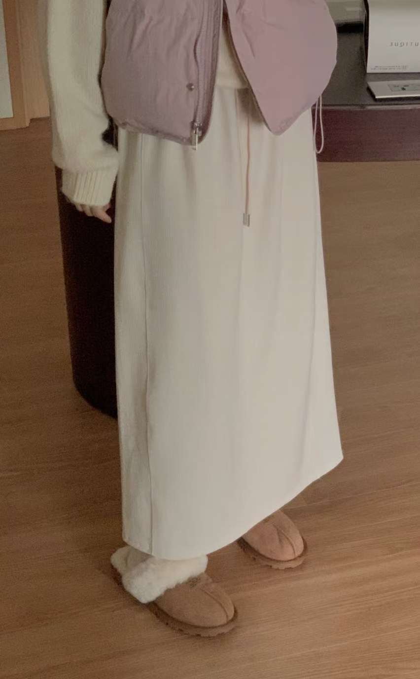 Brownie rib skirt-4col