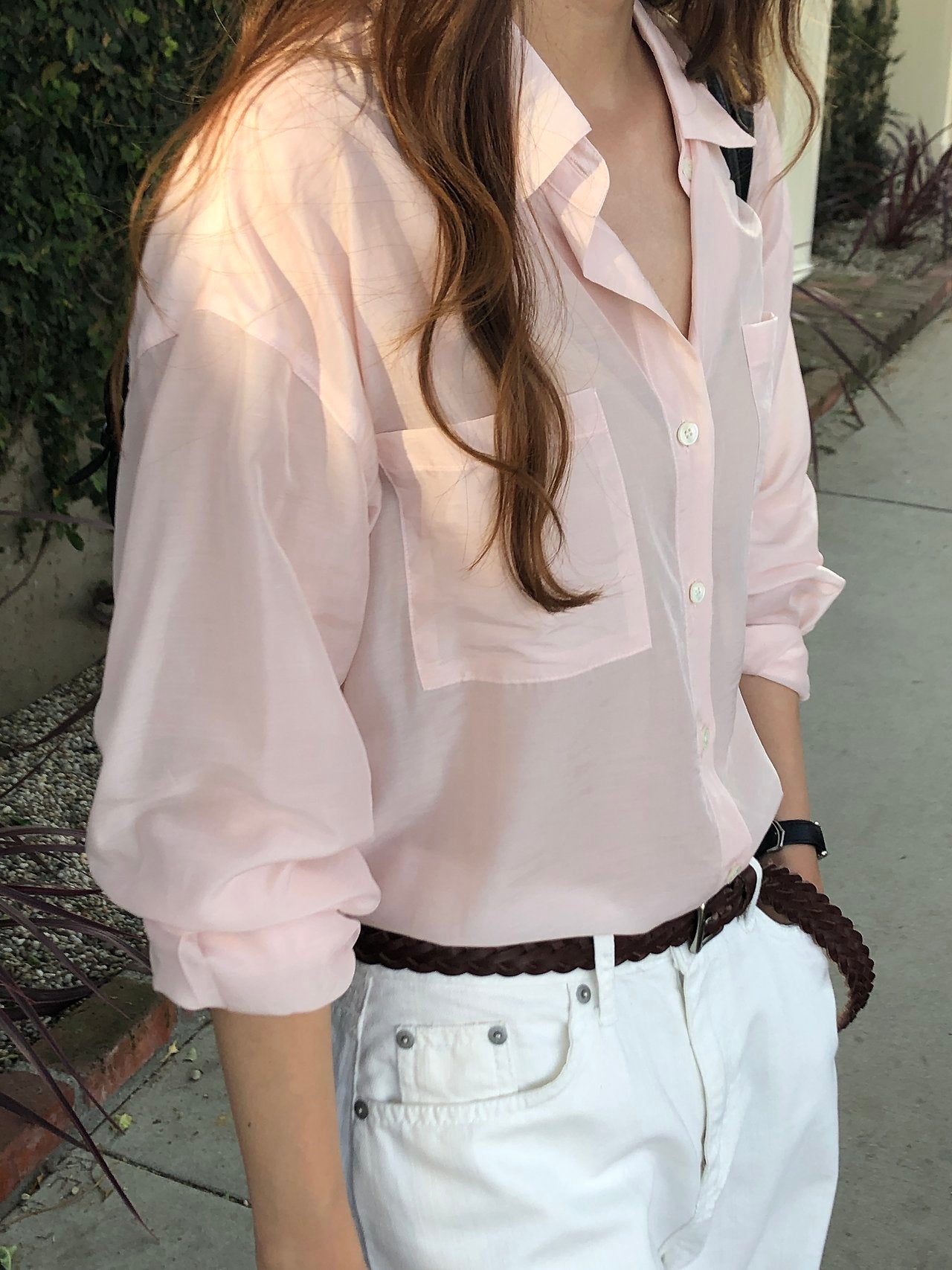 Caren lyocell two-pocket shirt-4col