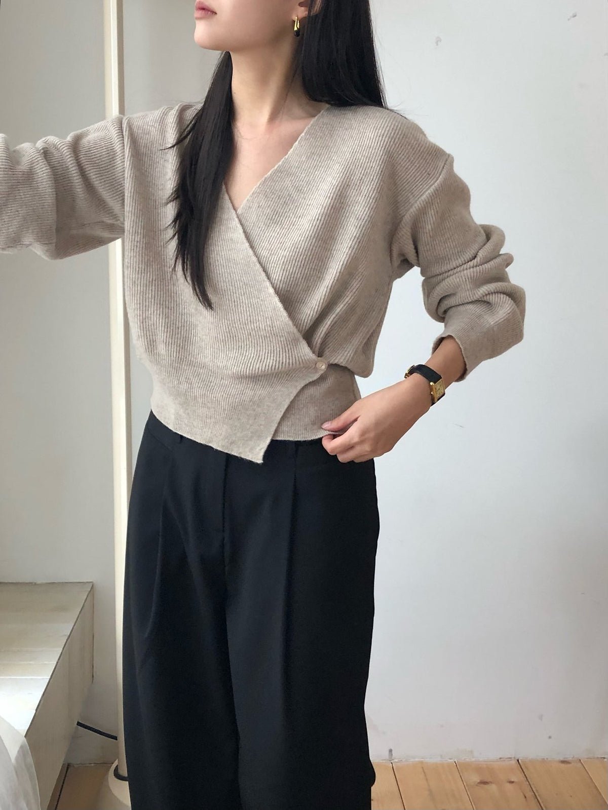 line wrap knit-3col
