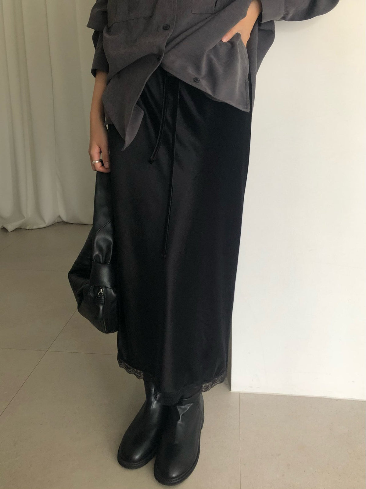 rendy velvet skirt-2col