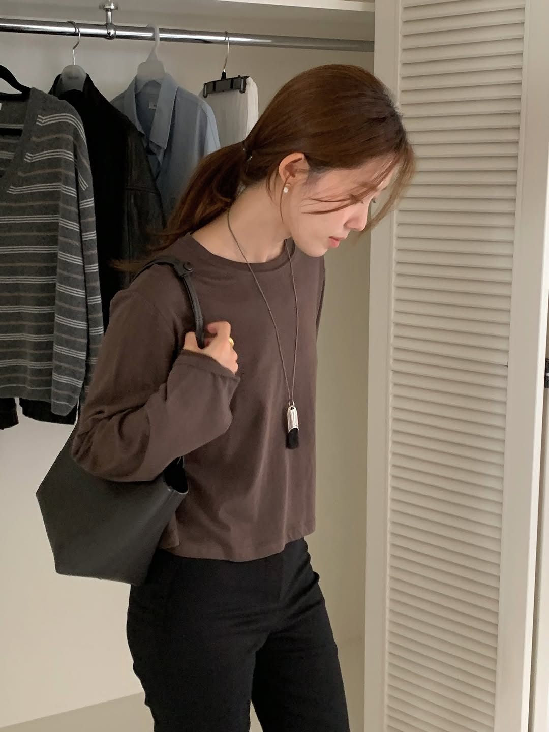 Adele soft modal crop T-3col