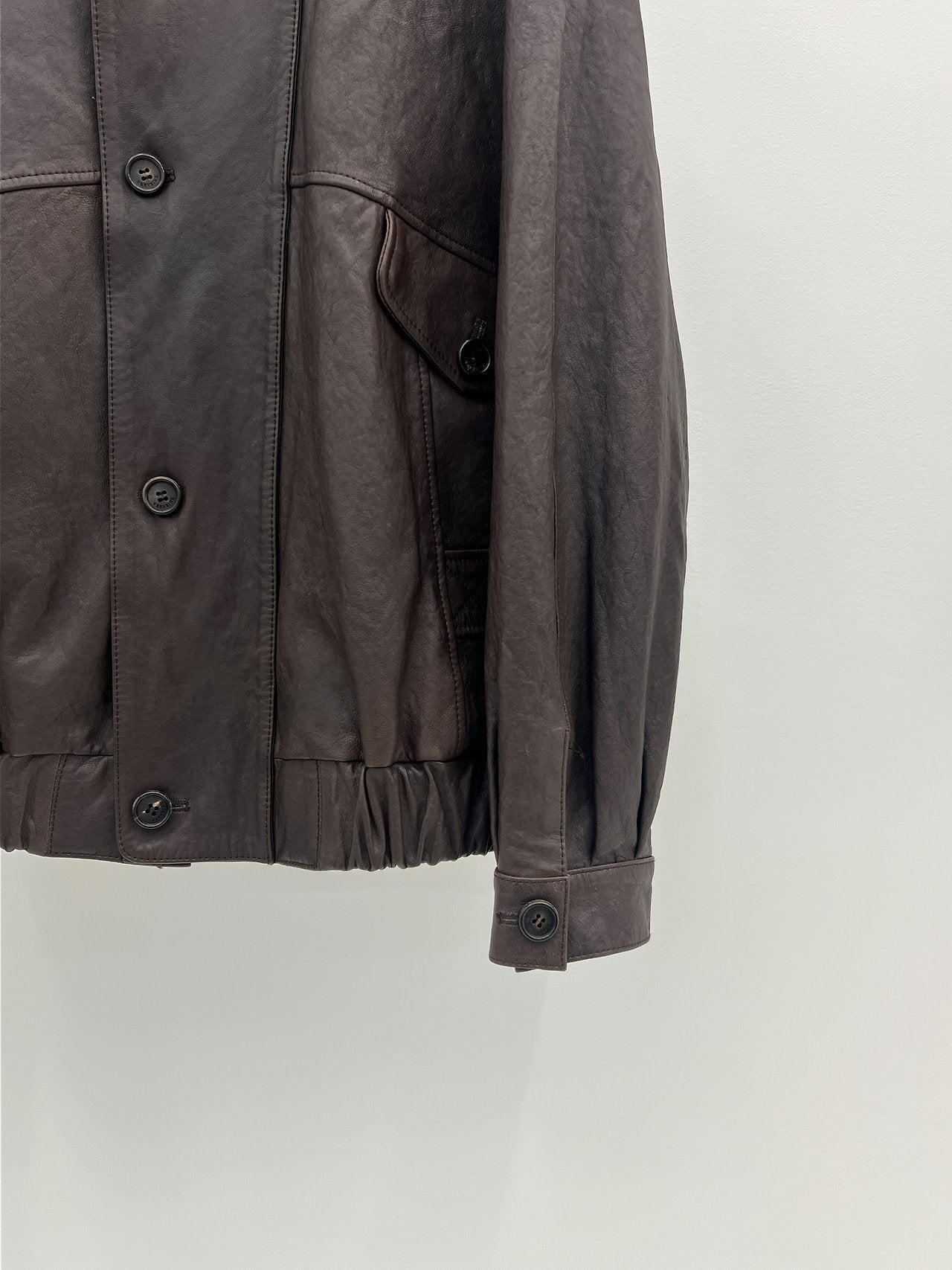 Hale lambskin leather blouson-2col