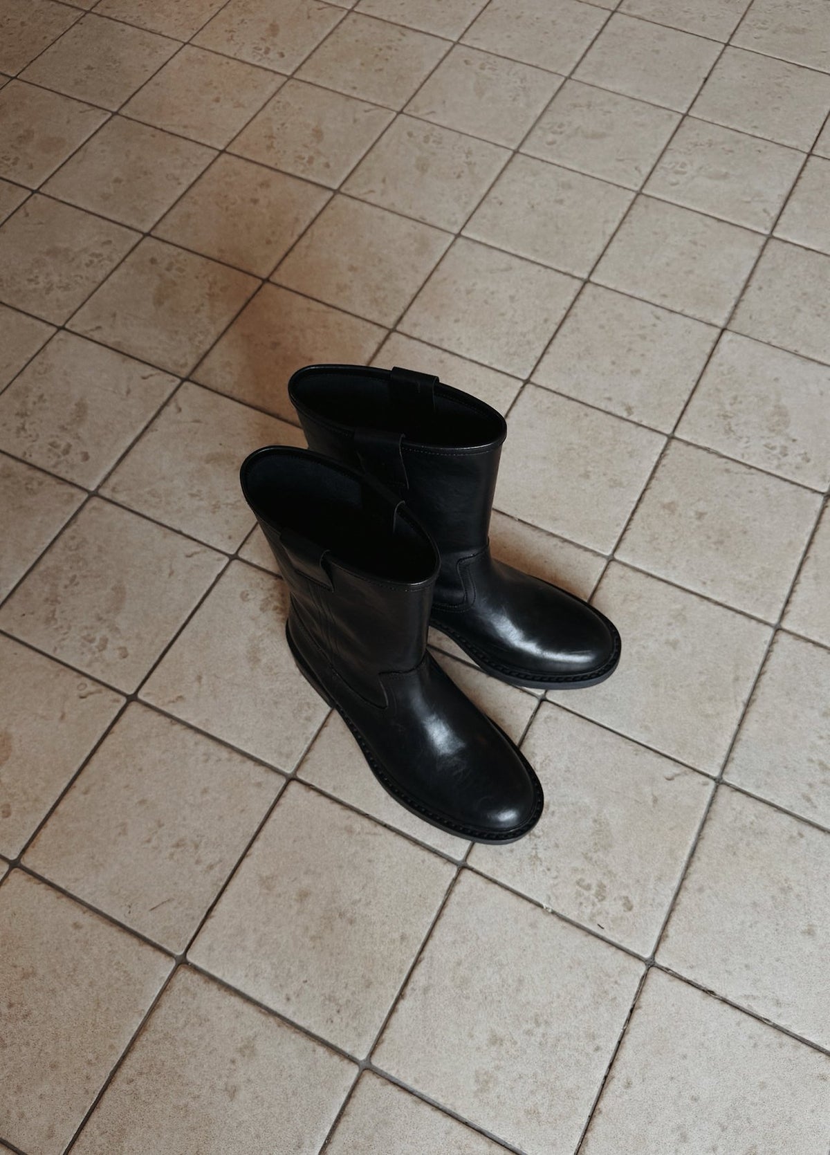 workwear leather boots-2col