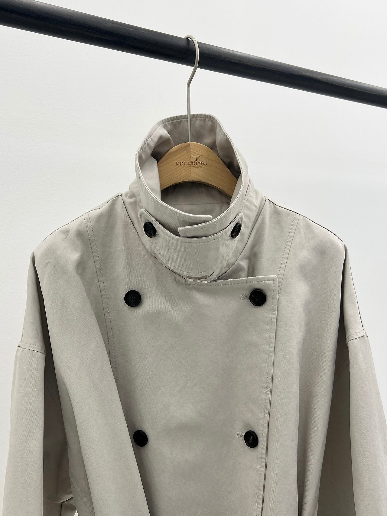 Maren washing half trench jacket-2col