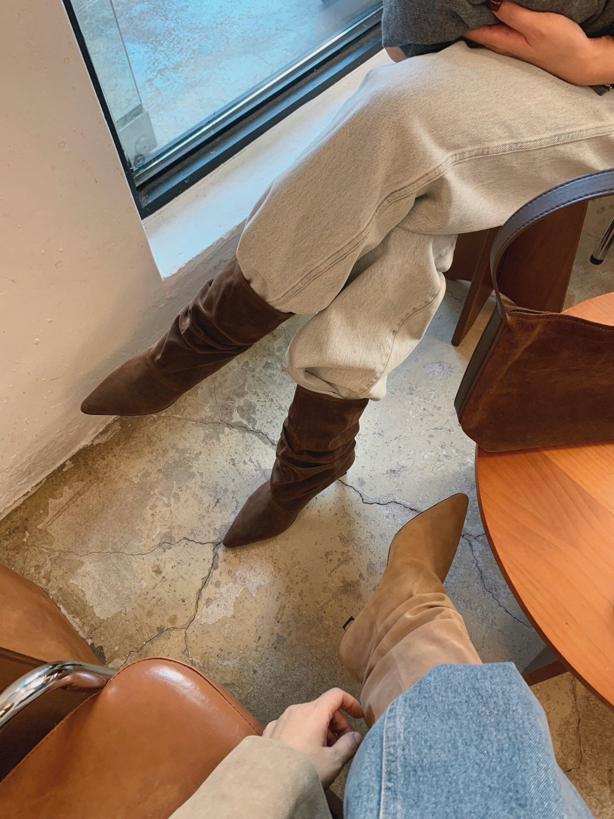 suede slouch boots-3col