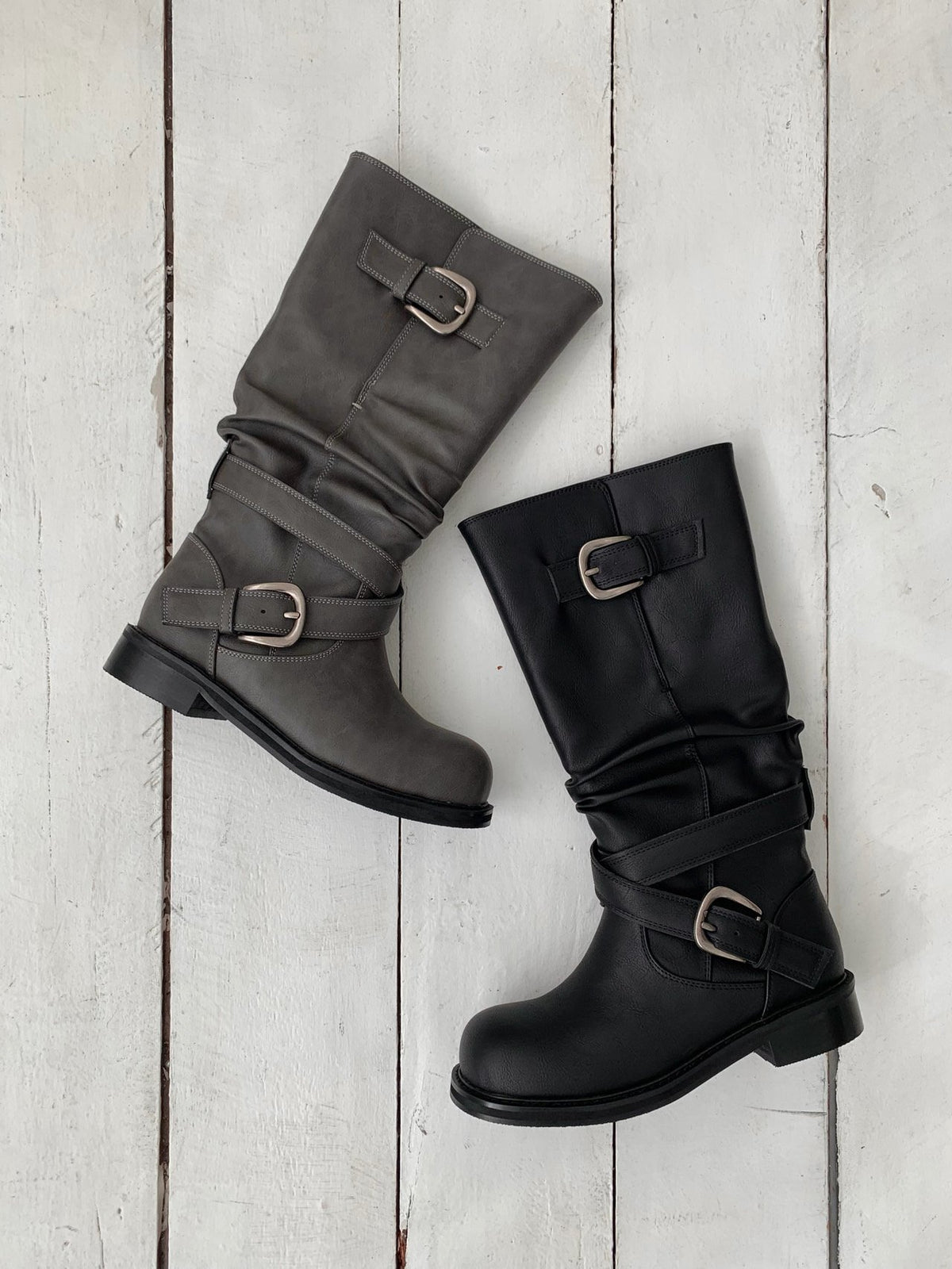 buckle fold-over boots-2col